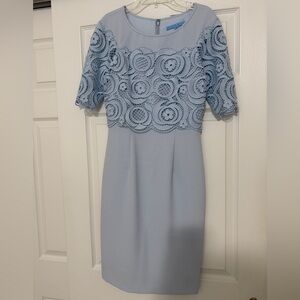 ANTONIO MELANI Powder Blue Lace Dress